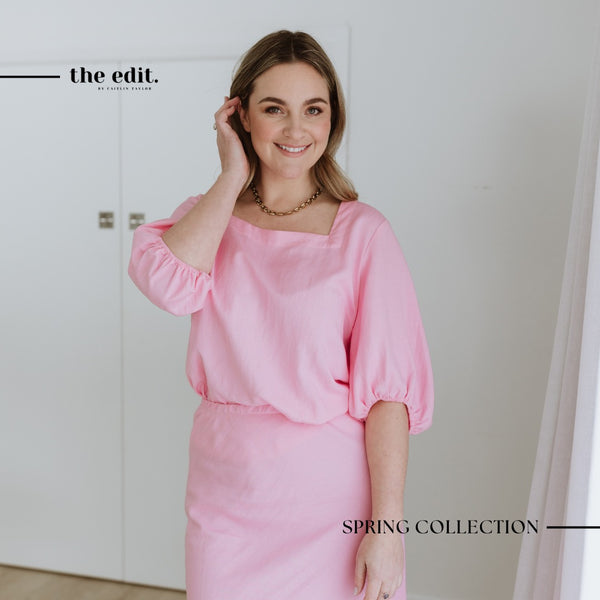 THE EDIT By Caitlin Taylor - Pink linen top! 12