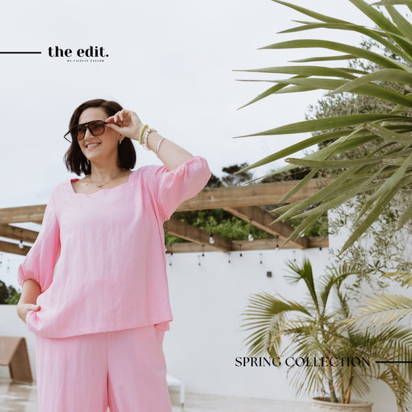 THE EDIT By Caitlin Taylor - Pink linen top! 12