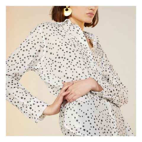 SILLS (NZ) Romy star cotton shirt - White! 10-12