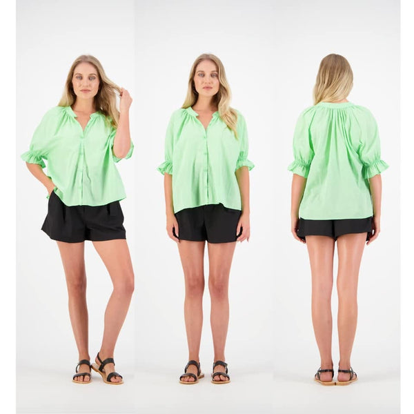 TUESDAY - Lou reversible cotton shirt - Lime! 14