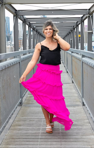 PRETTY BASIC - Ruffle tiered Jasper maxi skirt! 12