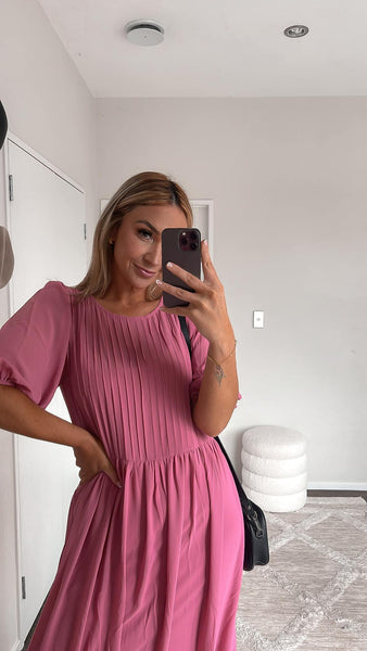 JANE JAMES (LN) Laurel pin-tuck front dress! 12