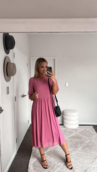 JANE JAMES (LN) Laurel pin-tuck front dress! 12