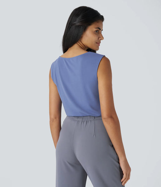 HALARA - Cornflower blue cowl neck top! 14