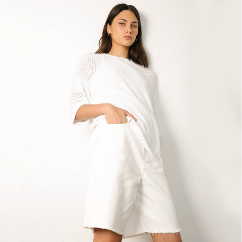 MOOCHI 6&7 "Lift" raw hem denim shorts! 16