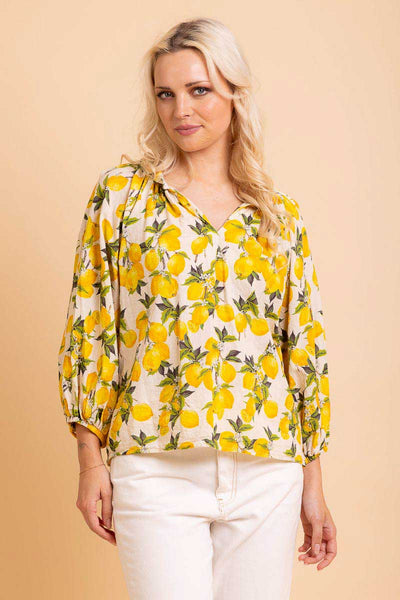 AUGUSTINE (LN) Harrie top - Lemon print! 12