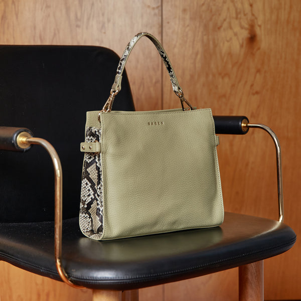 SABEN (LN) Leather Bea python bag - Tussock!
