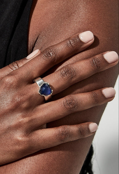 STOLEN GC - Moodstone heart silver ring!