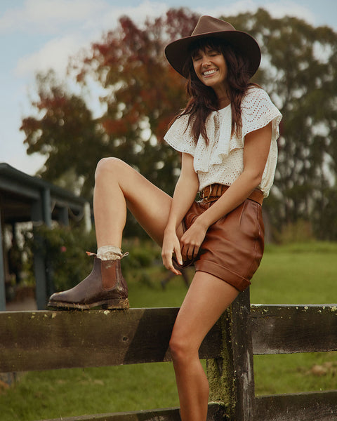 R.M.WILLIAMS - Broderie layered top - Cream! 14