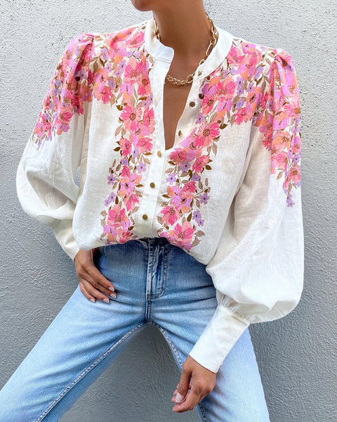 DECJUBA "Adriana" linen billow sleeve blouse! 10-12