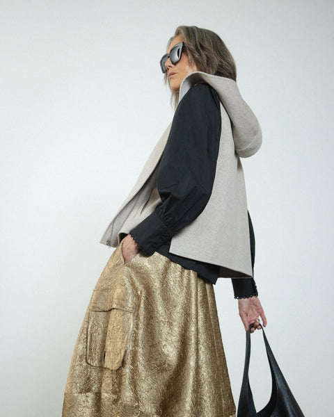ATELIER By Repertoire (NZ) "Mazdyn" bubble hem skirt! 8-10