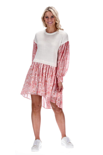 CHARLO (BN) "Cove" wool knit + paisley print dress! 14