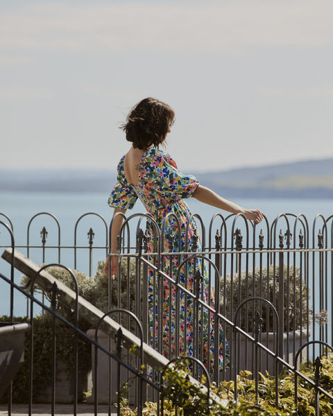 MAX - Watercolour organic cotton dress! 8-10