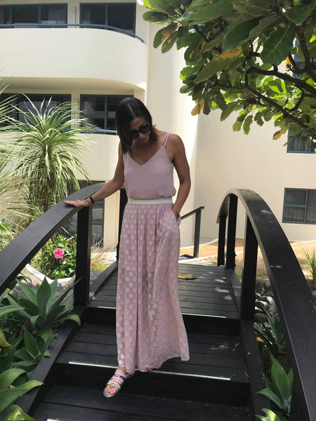 AUGUSTINE (BN) "Harper" sheer burnout maxi skirt! 10