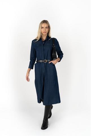HUMIDITY (LN) Chambray Jovi shirt dress! 12