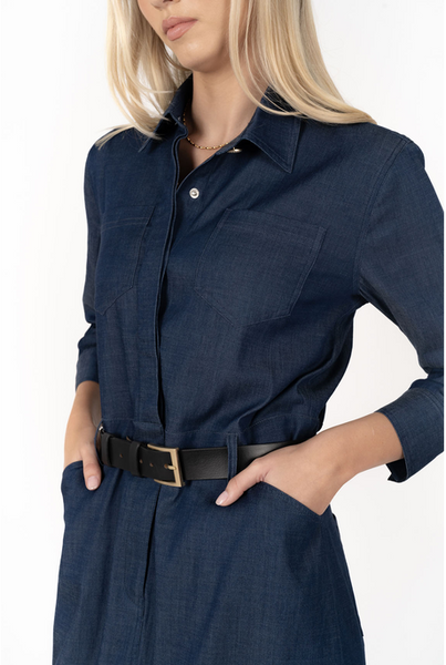 HUMIDITY (LN) Chambray Jovi shirt dress! 12