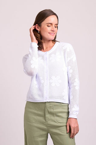 FOIL - Open knit floral cardigan! 16