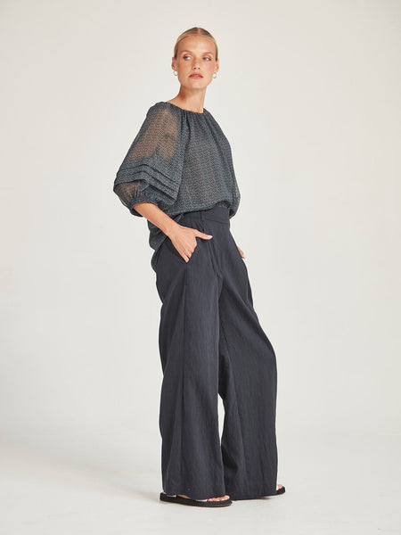 CAROLINE SILLS (LN) NZ Metallic Bonita blouse! 14