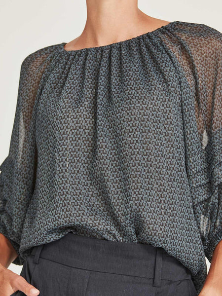 CAROLINE SILLS (LN) NZ Metallic Bonita blouse! 14