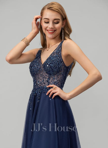 JJ'S HOUSE (BN) Beaded evening gown - Navy! 8