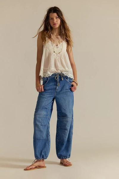 FREE PEOPLE - Logan cinched cargo jean! 14