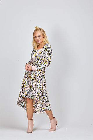 AUGUSTINE - Chloe leopard dip hem dress! 12