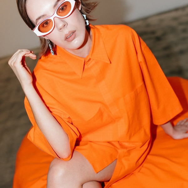 MANE (NZ) Grid wool oversized shirt! 12-14