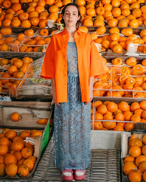 MANE (NZ) Grid wool oversized shirt! 12-14