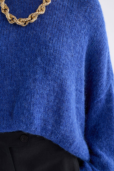 ELK (LN) Agna alpaca + wool sweater - Blue! 10-16