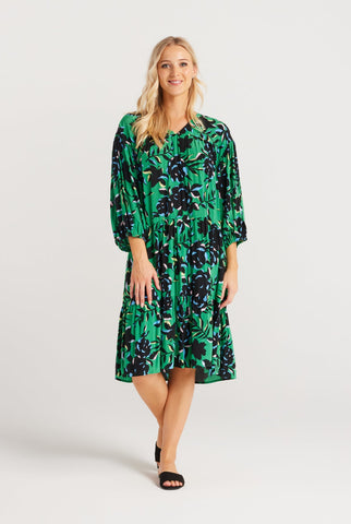ZAFINA - Vivian dress - Green floral! 14