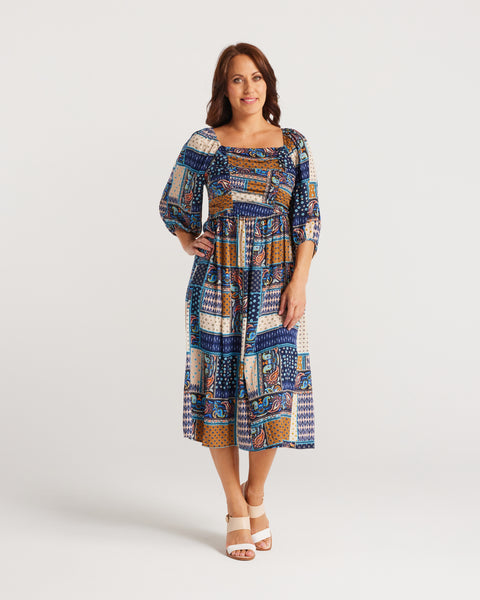 ZAFINA (BN) "Delilah" moroccan print midi dress! 14