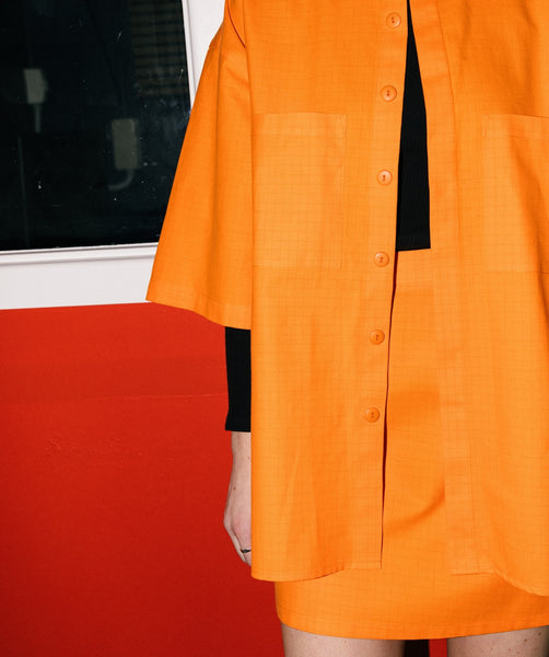 MANE (NZ) Grid wool oversized shirt! 12-14