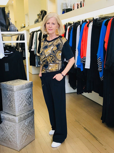 REPERTOIRE (NZ) "Versus" scarf print panel tee! 10