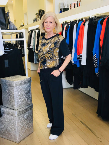 REPERTOIRE (NZ) "Versus" scarf print panel tee! 10