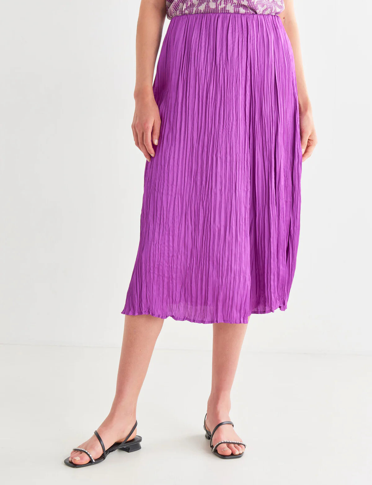 JIGSAW BN Crinkle skirt Orchid 10