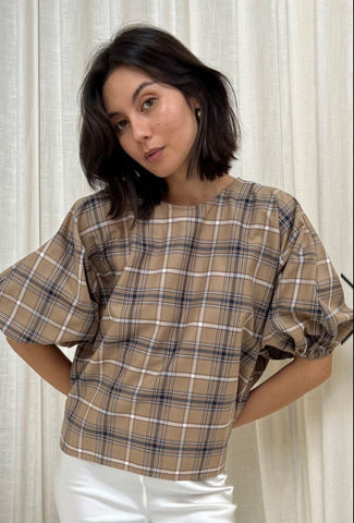 CAITLIN CRISP (NZ) Reversible plaid blouse! 14