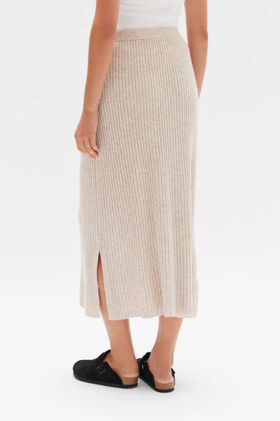 ASSEMBLY LABEL - Wool + cashmere rib knit skirt! 10-12