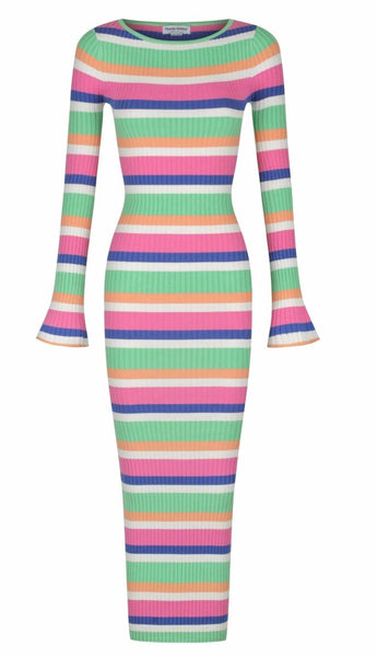 CHARLIE HOLIDAY - Martina rib knit maxi dress! 8-10
