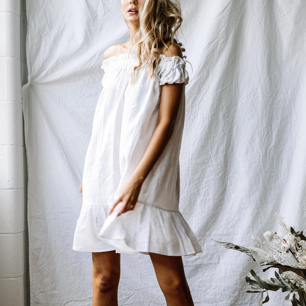 LJC - Linen Rhodes dress - Powder blue! 12