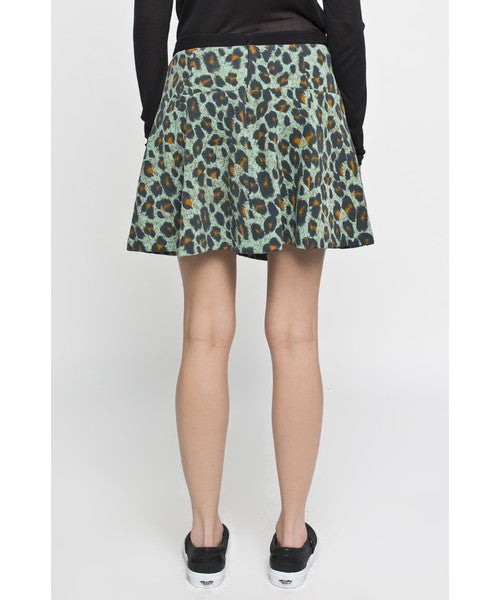 MAISON SCOTCH - Leopard print jersey mini skirt! 12