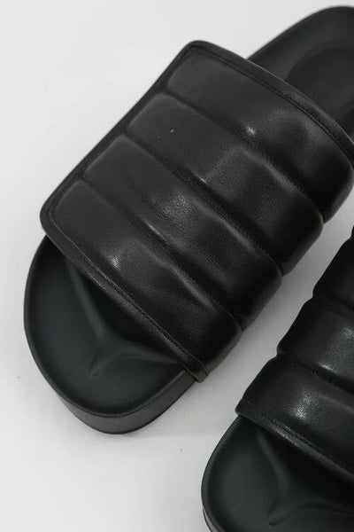 MOOCHI - Leather puff slides! 39