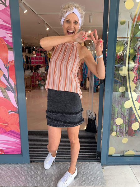 AMAYA - Sai denim skirt - Washed black! 8