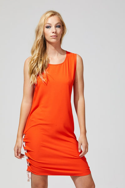 AMAYA "Fumi" orange lace detail dress! 10