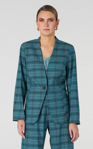 OBI (LN) NZ - "Vivienne plaid" wool blazer! 14