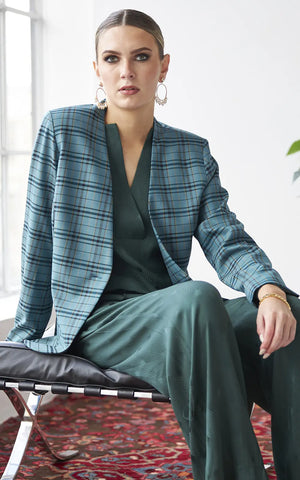 OBI (LN) NZ - "Vivienne plaid" wool blazer! 14