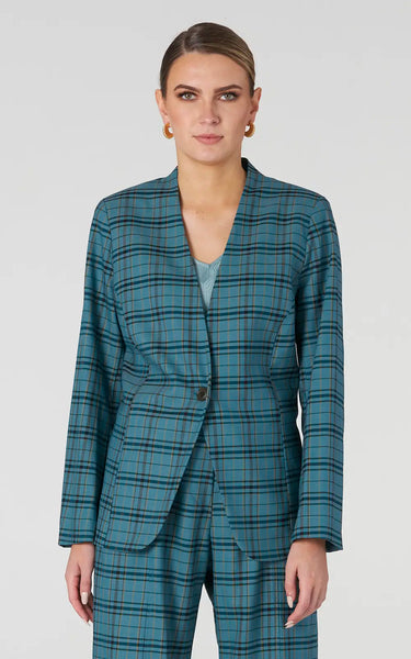 OBI (LN) NZ - "Vivienne plaid" wool blazer! 14