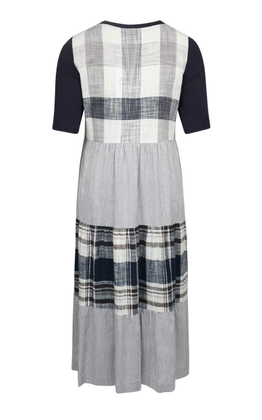 OBI (LN) NZ - Amalfi tier plaid dress - Ink! 16