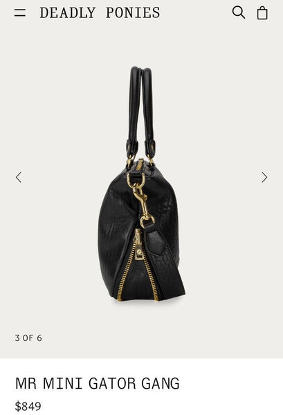 DEADLY PONIES "Mr Mini Gater Gang" leather bag!