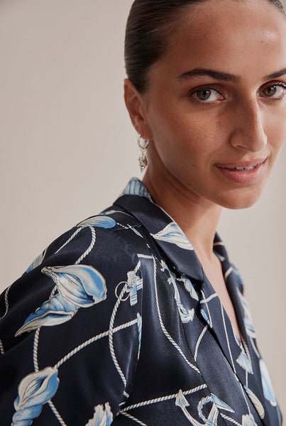 COUNTRY ROAD "Shell print" viscose satin midi dress! 14