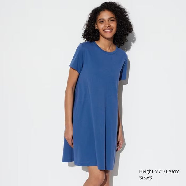 UNIQLO (BN) "AIRism" dress + pockets - Blue! 14